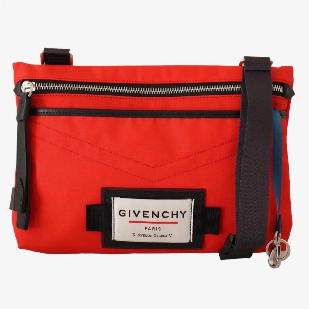 NWT Givenchy Red Downtown Flat Crossbody Bag Men’s Authentic